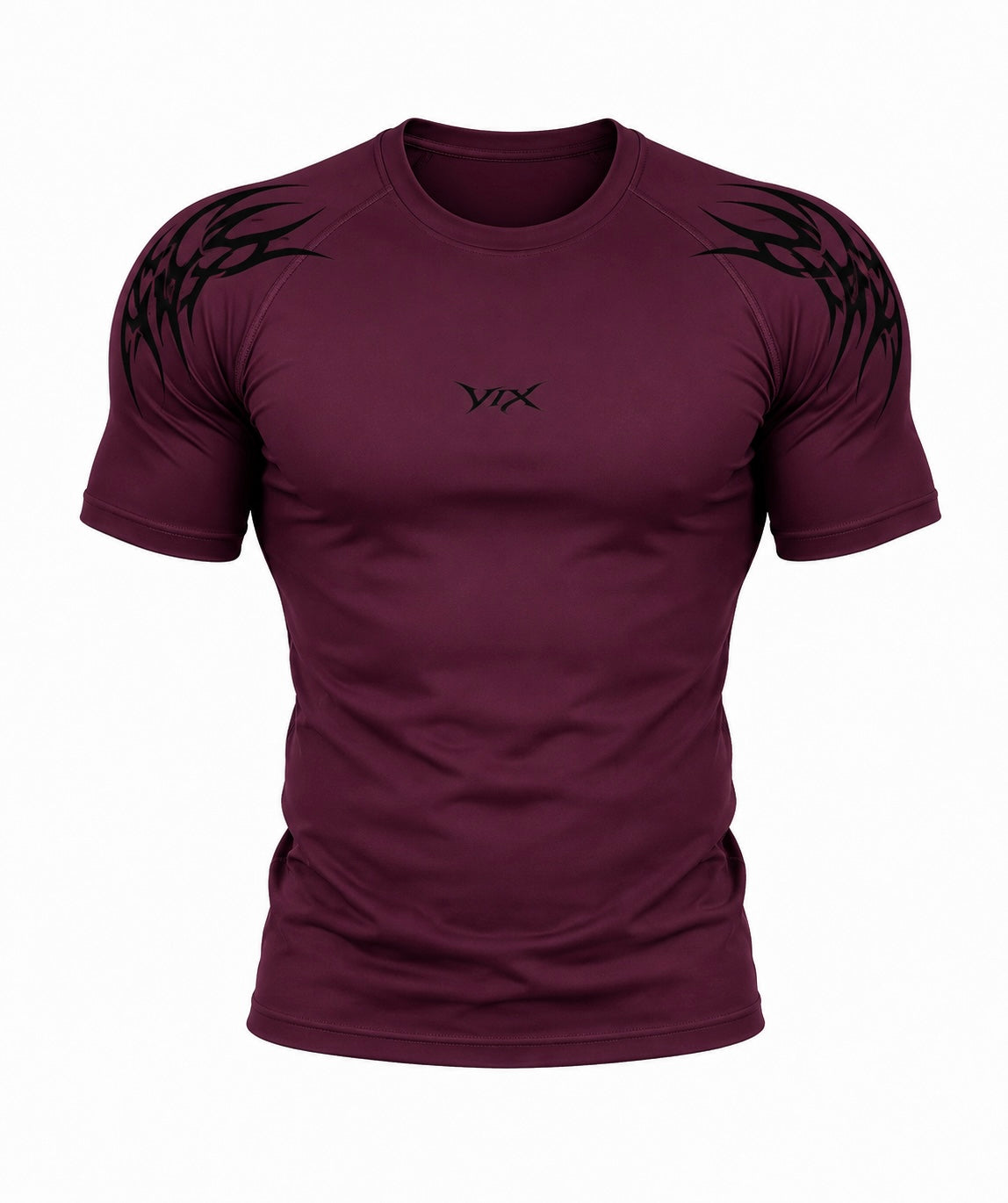 Burgundy vix compression Tee
