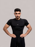BLACK COMPRESSION T-SHIRT