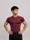 Burgundy COMPRESSION T-SHIRT